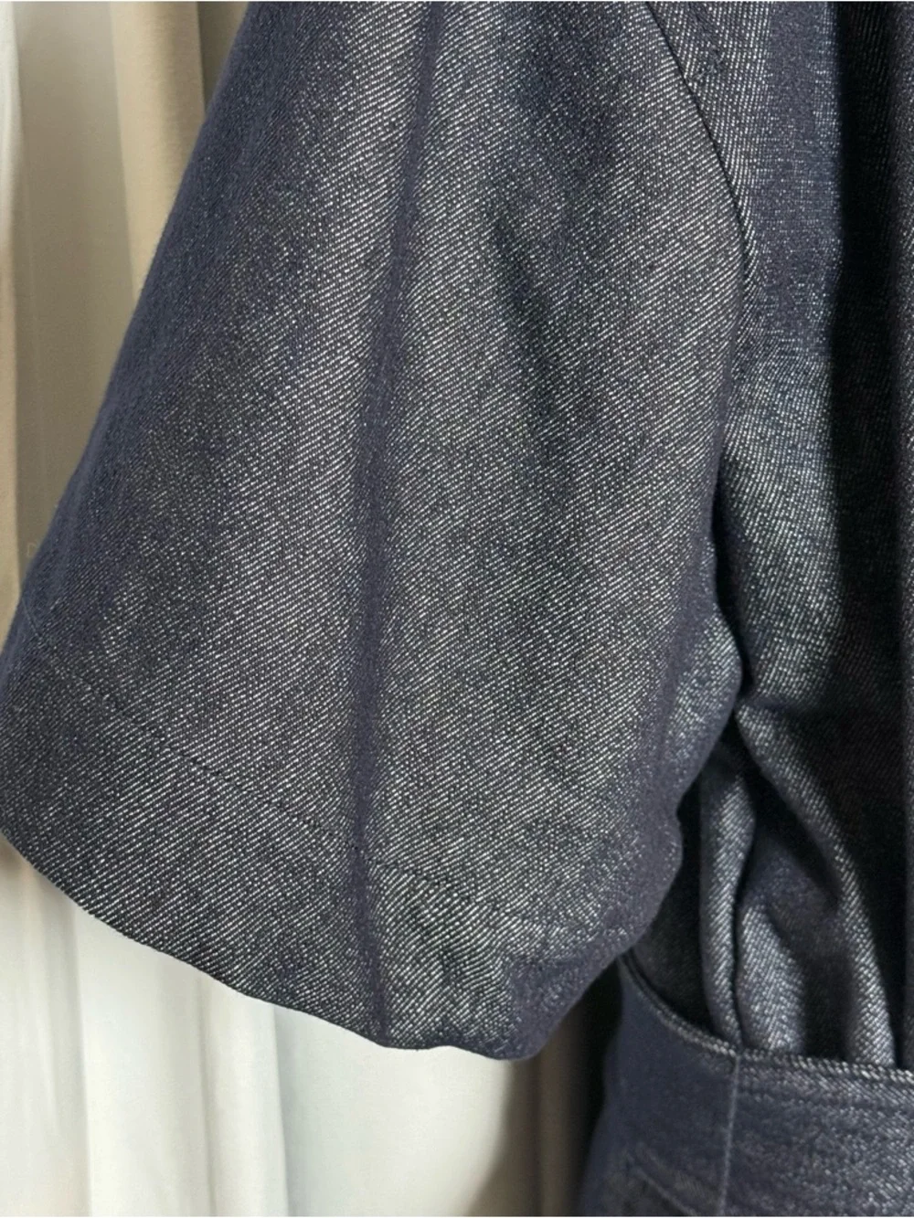 Theory Belted Shift Dress Navy Classic Jean Size 12 NWT - Picture 14 of 15